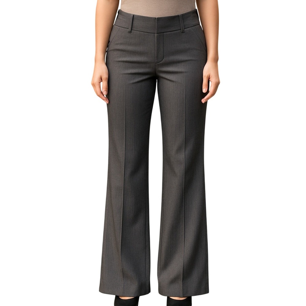 Max & Mia Professional Wide Leg Dress Pants Gray Pinstripe Office‎ Wear size 9